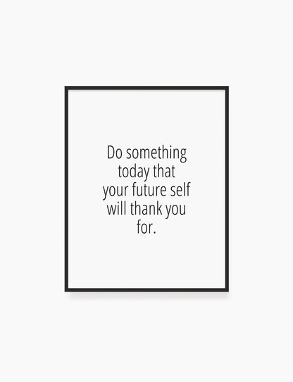 Printable Wall Art Quote: DO SOMETHING TODAY Printable Poster. Inspirational Quote. Motivational Quote. WA022 - Paper Moon Art & Design