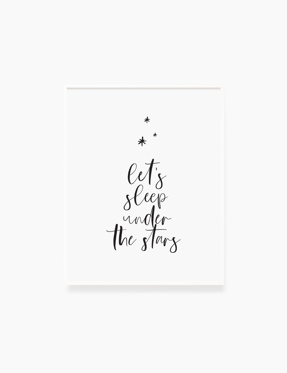 Printable Wall Art Quote: LET'S SLEEP UNDER THE STARS. Printable Poster. Stars Quote. WA030 - Paper Moon Art & Design