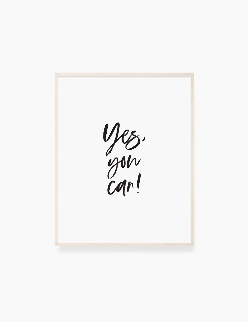 Printable Wall Art Quote: YES, YOU CAN! Printable Poster. Inspirational Quote. Motivational Quote. WA035 - Paper Moon Art & Design