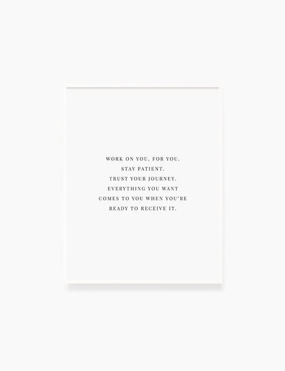 Printable Wall Art Quote: TRUST YOUR JOURNEY. Printable Poster. Self-growth. Personal Development Quote. WA036 - Paper Moon Art & Design