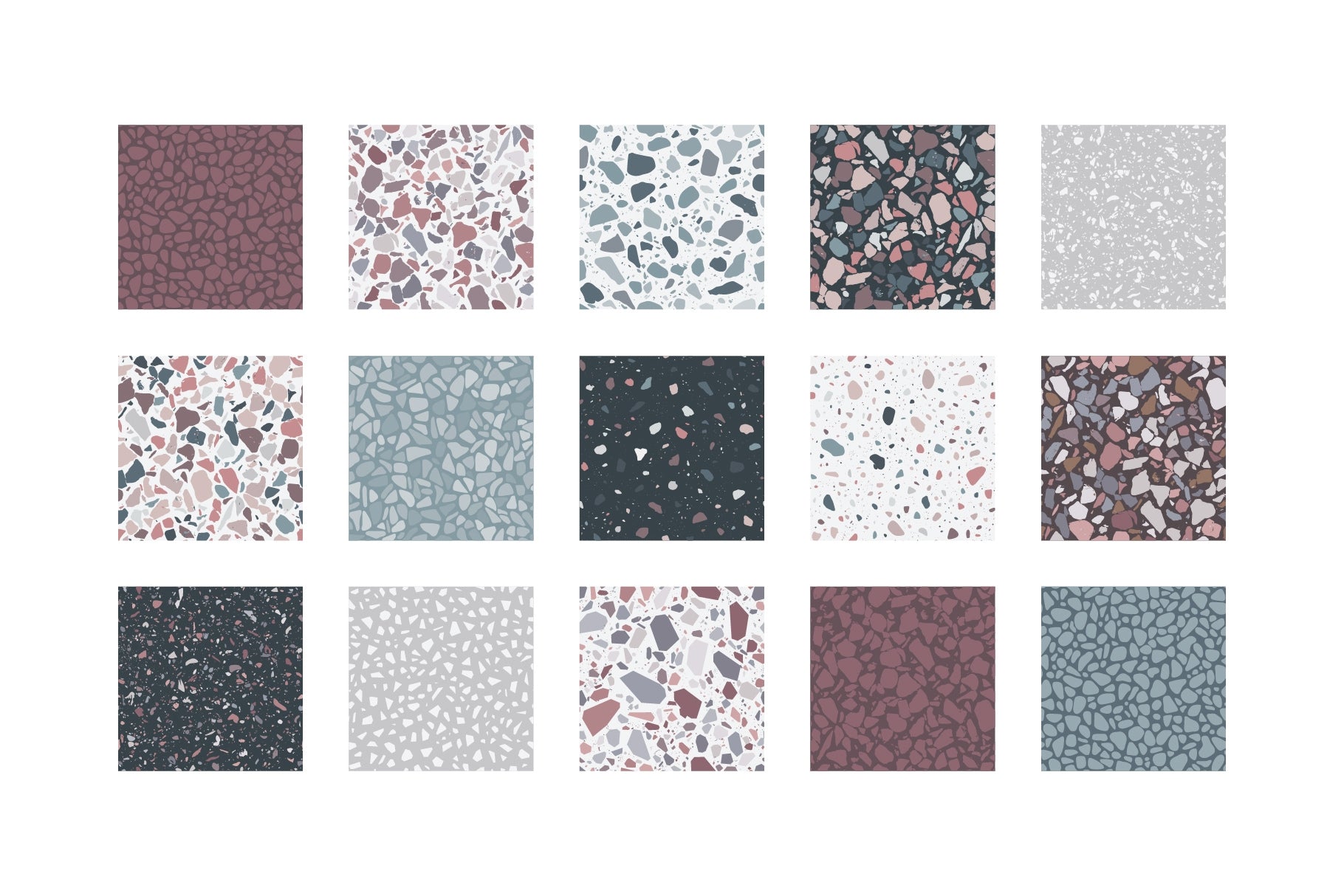 Terrazzo Patterns 01 Seamless Vector Patterns Terrazzo Texture Backgrounds