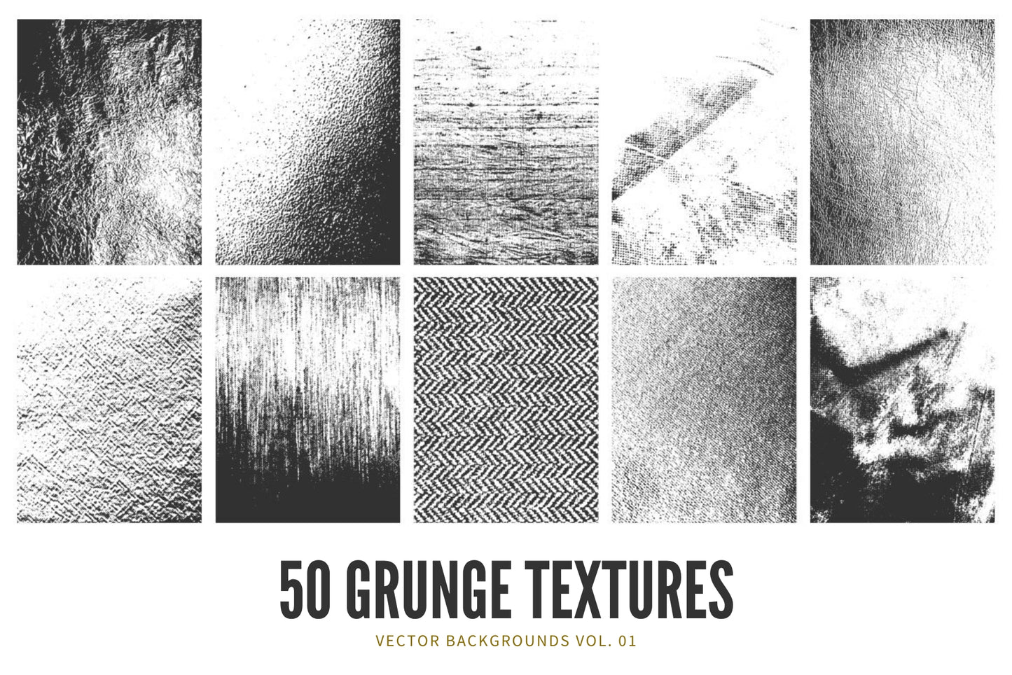 Vector Grunge Texture Backgrounds 01 Grungy Distressed Vector Illustrations