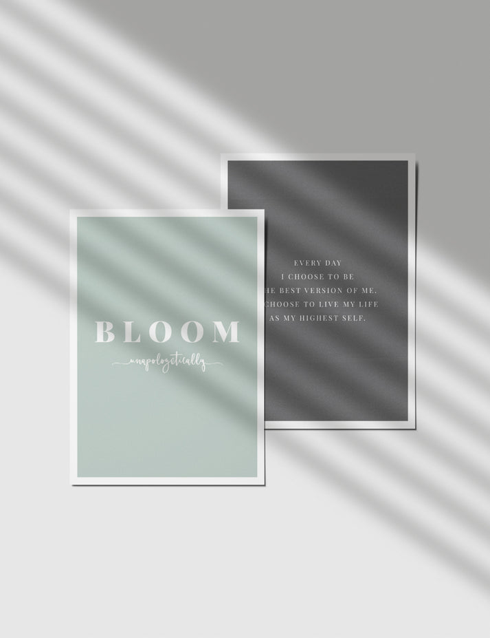 Printable Vision Board Kit 01: Affirmation Cards, Inspirational Quotes ...