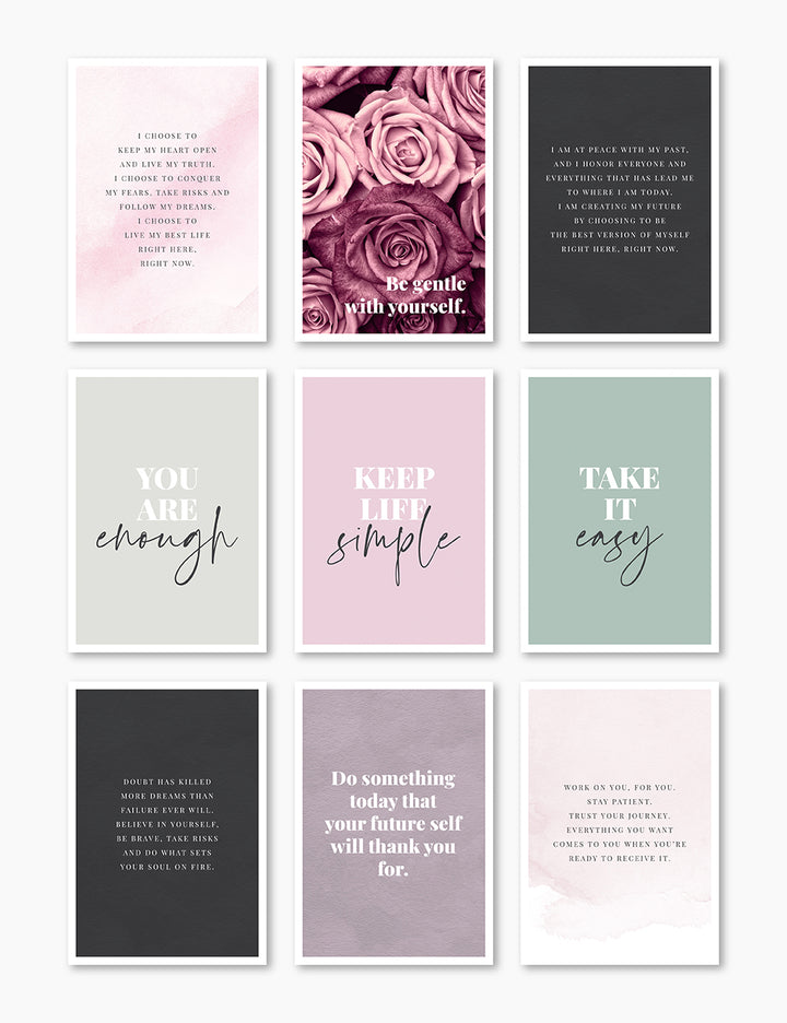 Printable Vision Board Cards. Motivational Affirmations. Inspirational ...