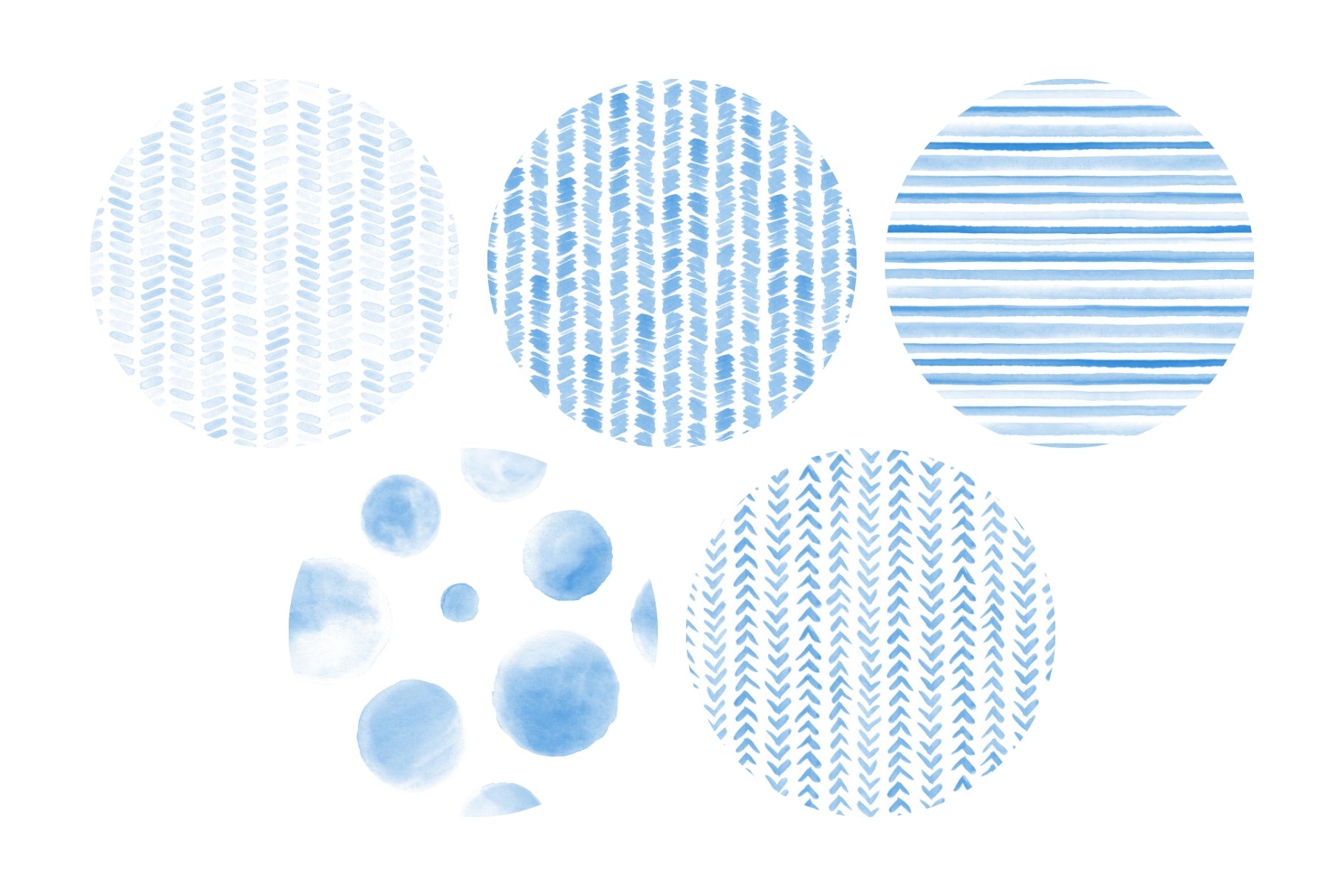 Watercolor Patterns 01 Blue Watercolor Seamless Patterns