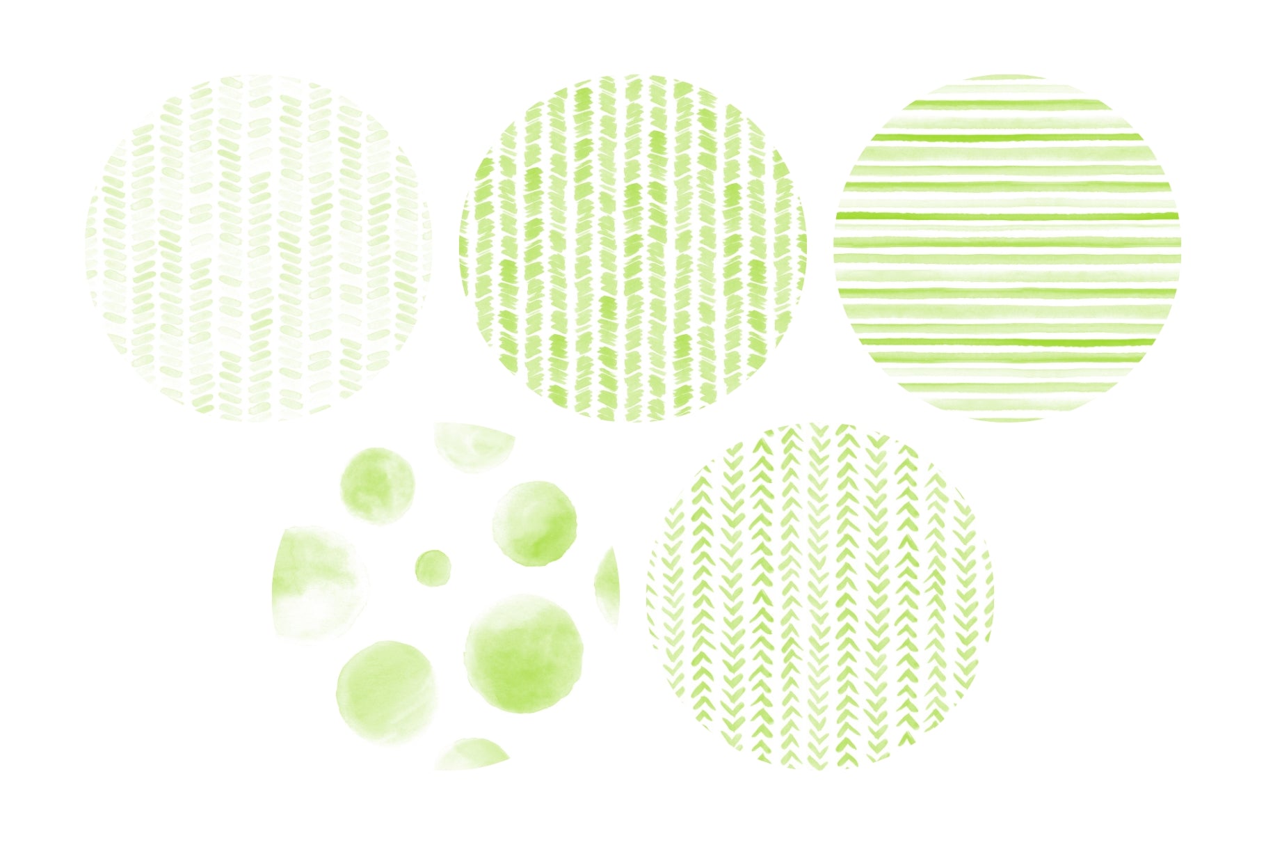 Watercolor Patterns 01 Green Watercolor Seamless Patterns