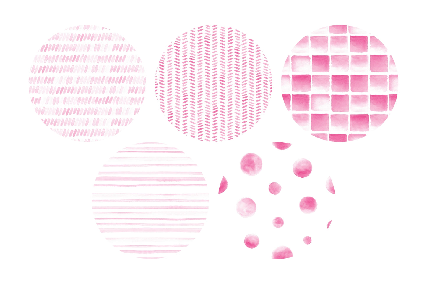 Watercolor Patterns 01 Pink Watercolor Seamless Patterns