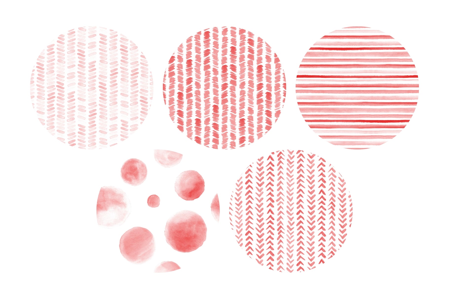 Watercolor Patterns 01 Red Watercolor Seamless Patterns